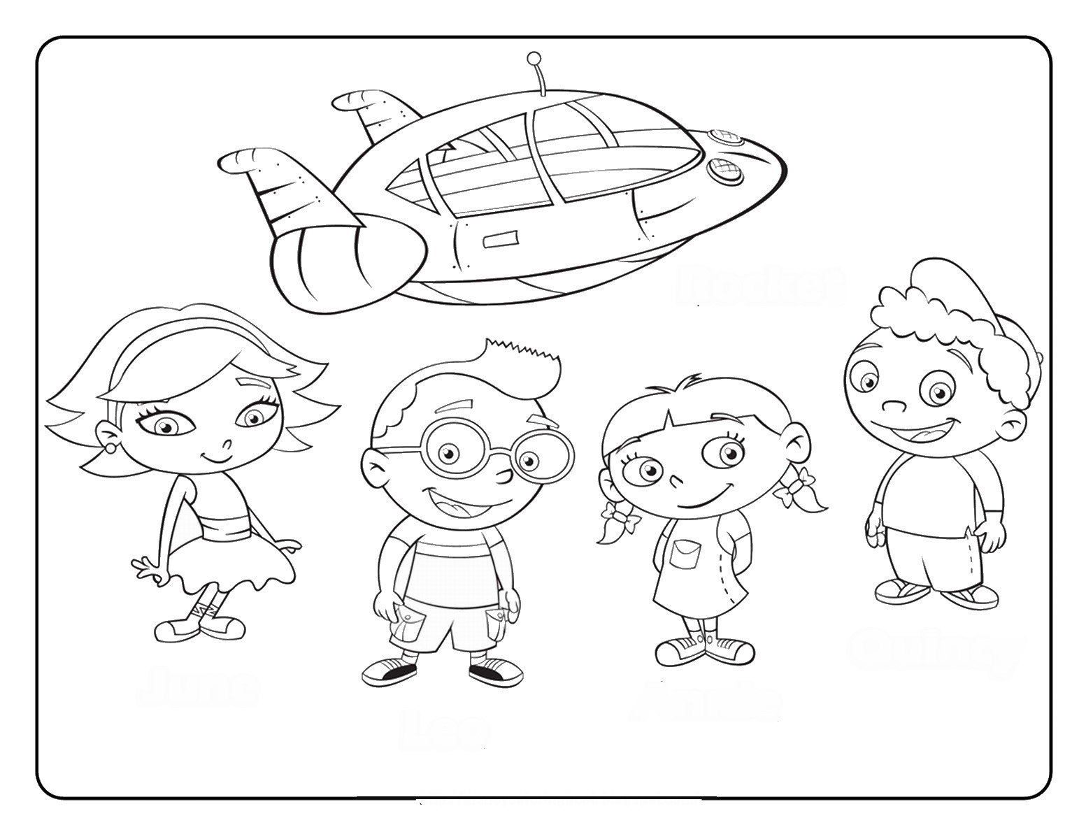 1553x1200 Little Einsteins Coloring Pages