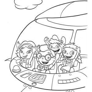 300x300 Quincy Leo Annie And June In Little Einsteins Rocket Coloring Page