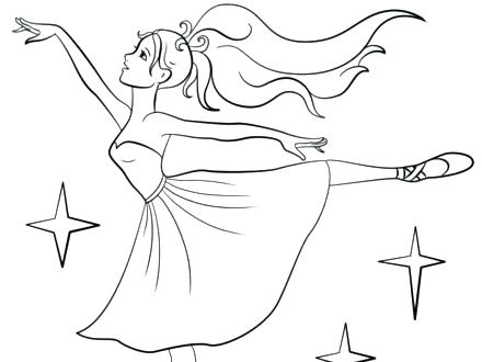 440x330 Ballerina Coloring Pages Little Girl Ballerina Coloring Pages