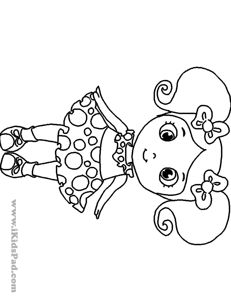 768x1024 Little Girl Coloring Pages Printable Printable