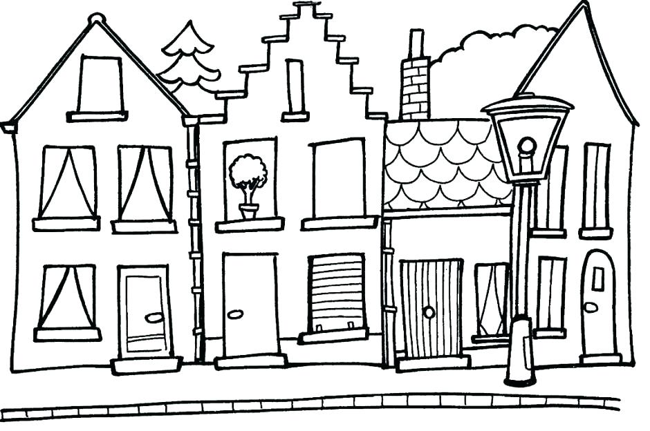 House Coloring Pages Full House Coloring Pictures Pages 940x624 House Coloring Pages Full House Coloring Pictures Pages