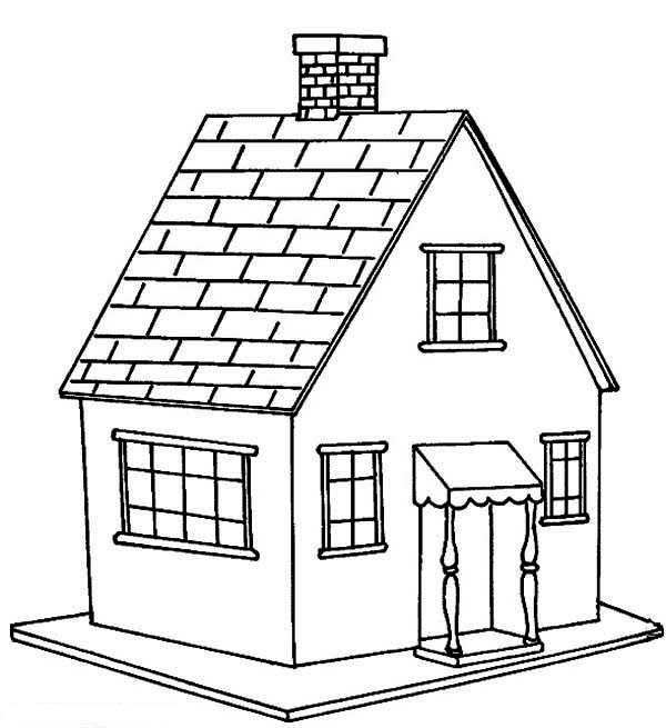 Little House In Houses Coloring Page 600x655 Little House In Houses Coloring Page