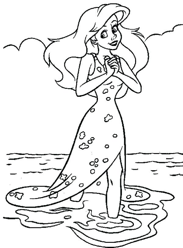 600x815 Ariel The Little Mermaid Coloring Pages Princess 1
