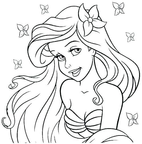 500x506 Little Mermaid Coloring Page Mermaid Color Page Little Mermaid