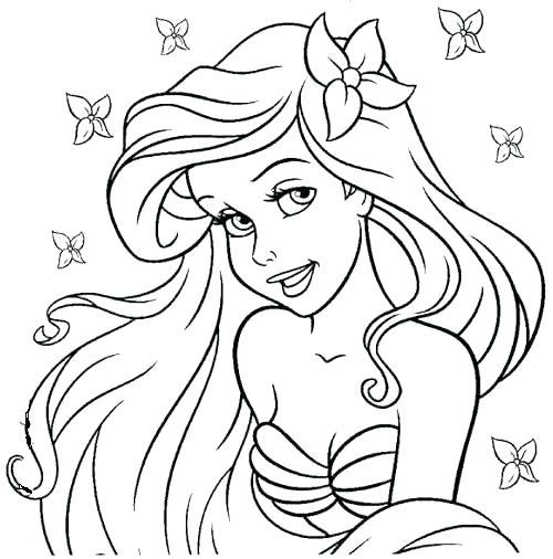 500x506 Little Mermaid Coloring Pages Coloring Pages Best The Little