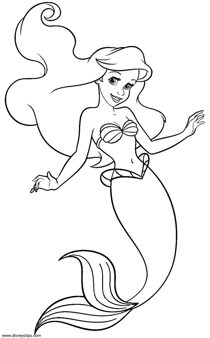 736x1184 Online Coloring Pages Little Mermaid Ariel The Little Mermaid