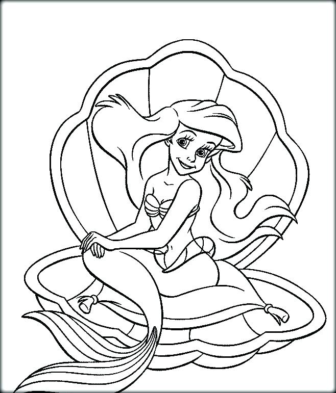 658x771 Mermaid Coloring Pages Online Little Mermaid Color Pages Mermaid