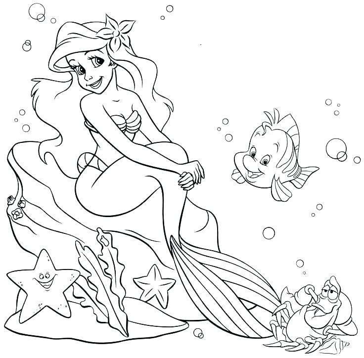 736x724 Mermaid Coloring Pages Online Top Free Printable Little Mermaid