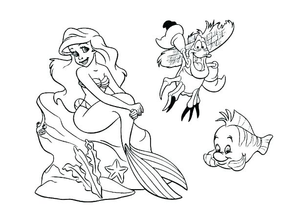 618x444 Printable Little Mermaid Coloring Pages The Little Mermaid