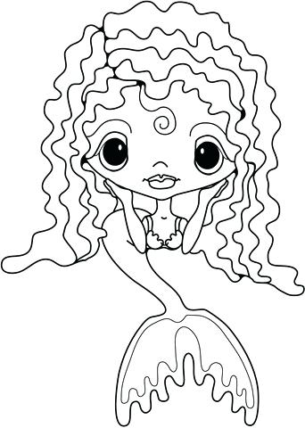 342x480 Little Mermaid Coloring Pages Cute Little Mermaid Coloring Page