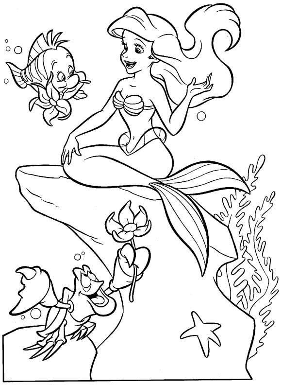 The Little Mermaid Coloring Page 581x792 The Little Mermaid Coloring Page