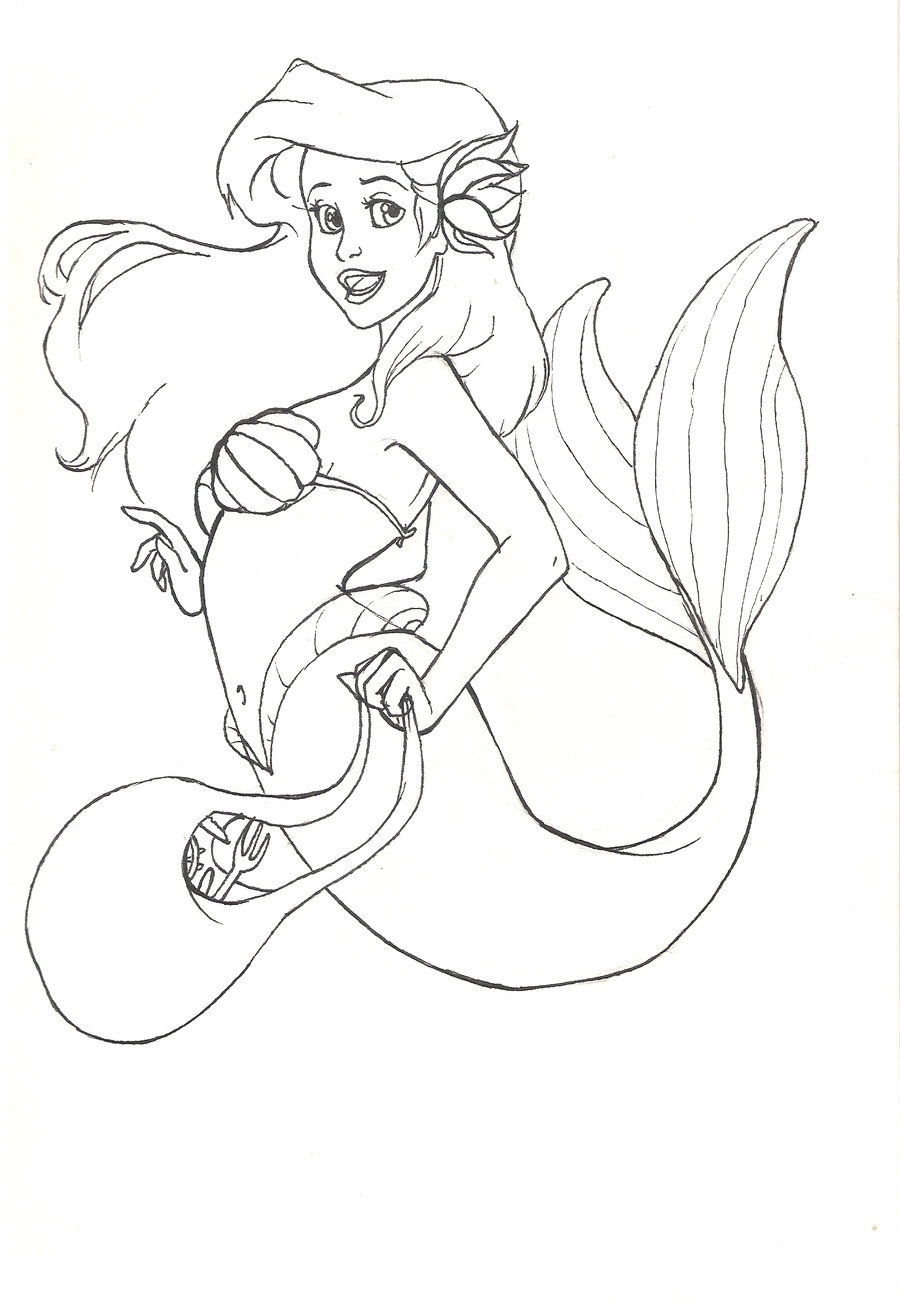Free Printable Little Mermaid Coloring Pages For Kids 900x1307 Free Printable Little Mermaid Coloring Pages For Kids