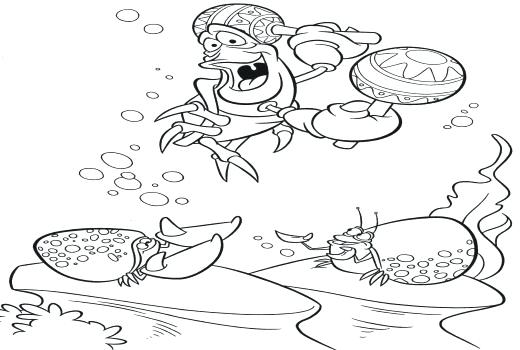 Sebastian Coloring Pages Little Mermaid Coloring Pages Funny 520x350 Sebastian Coloring Pages Little Mermaid Coloring Pages Funny