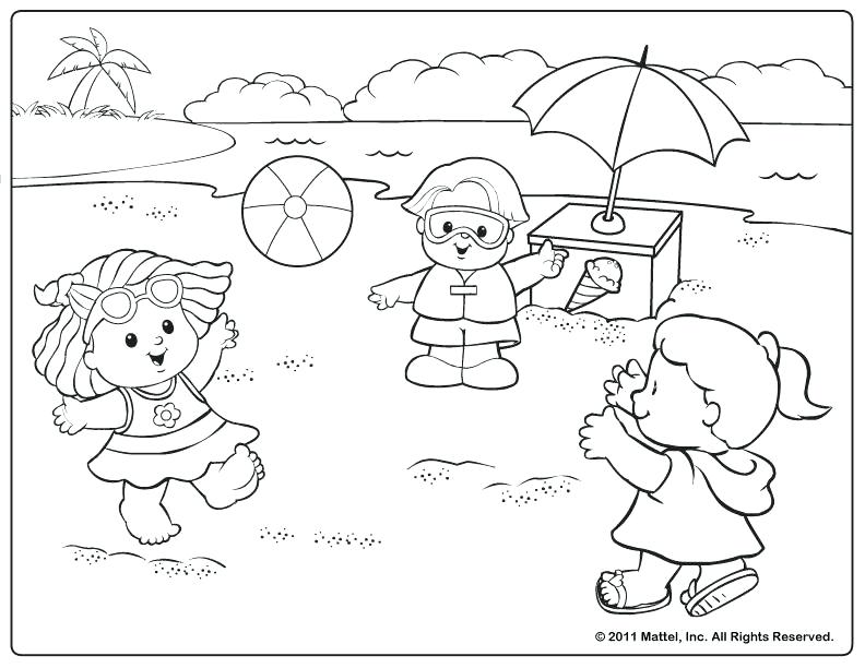 Little People The Beach Coloring Pages Crafts Little People 792x612 Little People The Beach Coloring Pages Crafts Little People