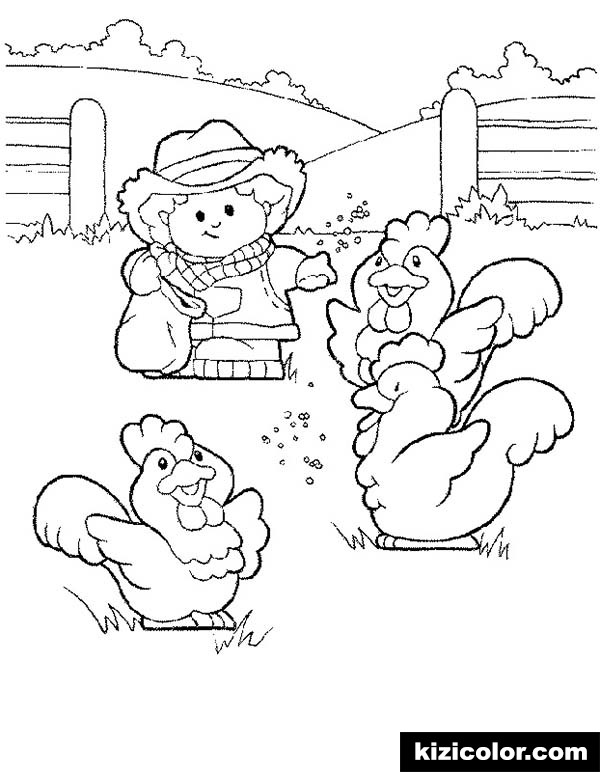 Little People Feeding Chickens Pages 600x772 Little People Feeding Chickens Pages