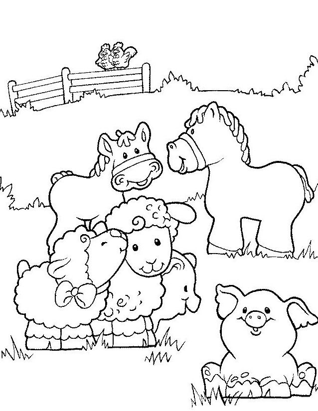 Coloriage Gratuit Ferme 638x825 Coloriage Gratuit Ferme