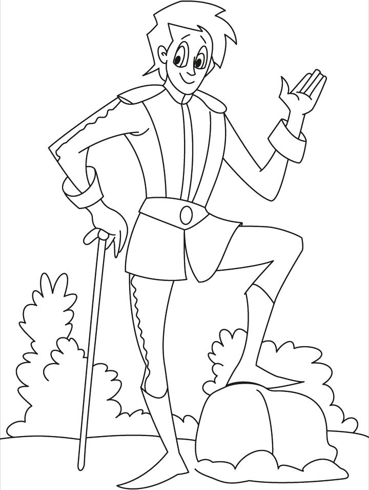 Prince Coloring Page A Lively Prince In A Combative Mood Coloring 720x954 Prince Coloring Page A Lively Prince In A Combative Mood Coloring