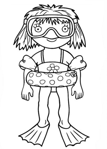 Little Princess Coloring Pages To Print Goes Snorkeling Page Free 346x480 Little Princess Coloring Pages To Print Goes Snorkeling Page Free