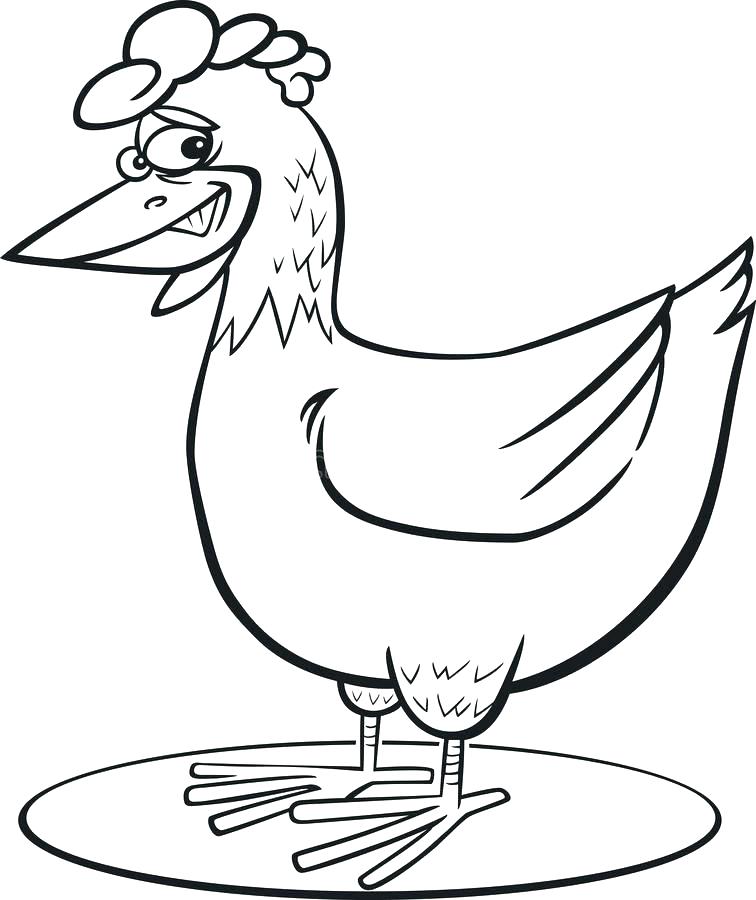 756x900 Hen Coloring Pages Hen For Coloring Download Cartoon Hen Coloring