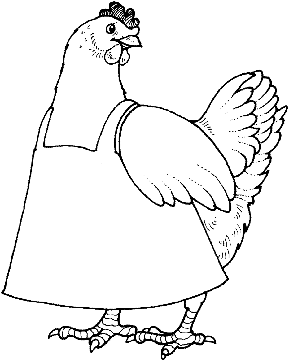 933x1166 The Little Red Hen Coloring Pages