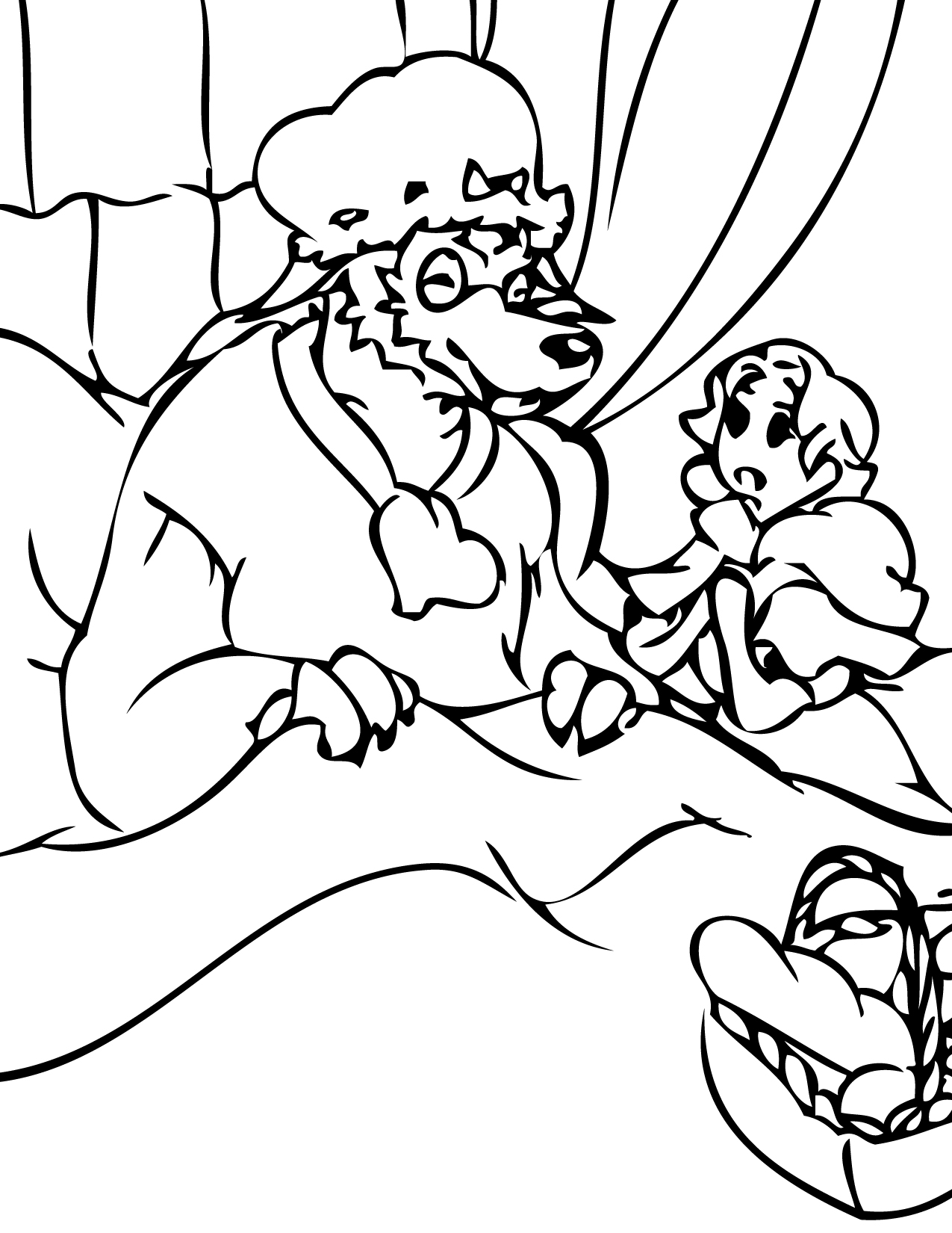 1275x1650 Little Red Riding Hood Coloring Page