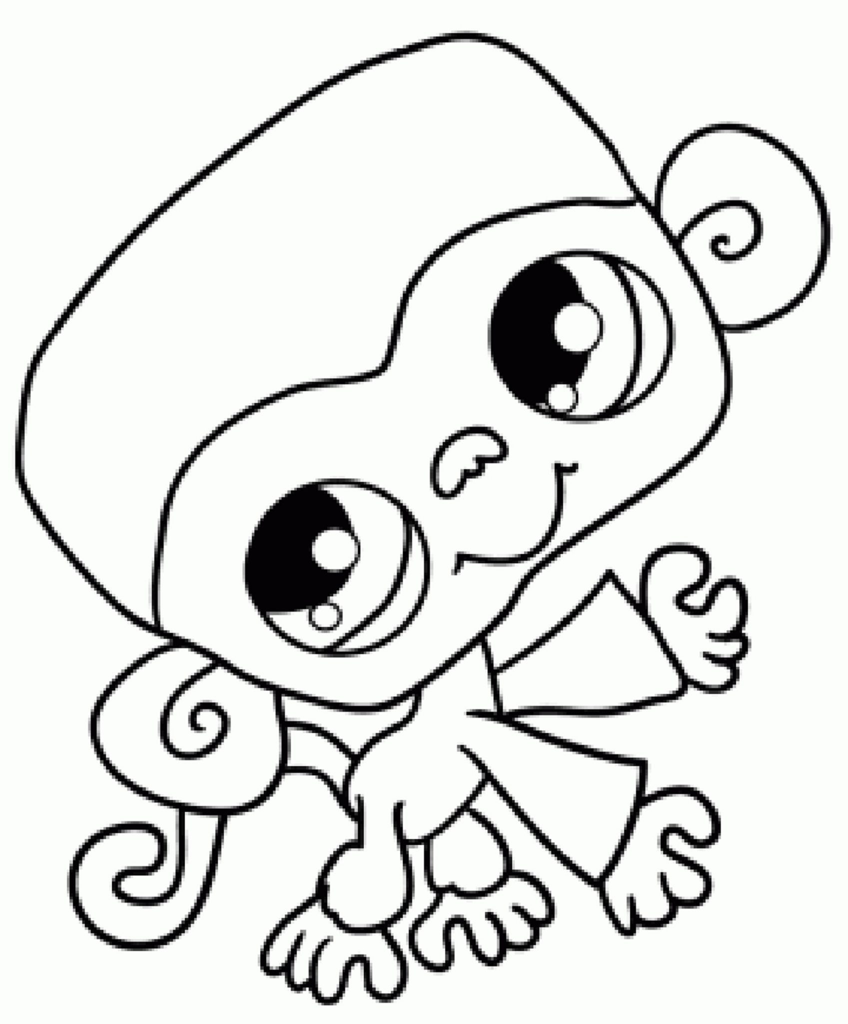 1697x2048 Littlest Pet Shop Coloring Pages Monkey
