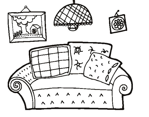 600x470 Living Room Coloring Page Coloringcrewcom, Coloring Pages Family