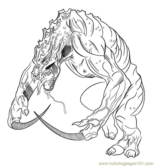 Monsterlizard1 Coloring Page 600x649 Monsterlizard1 Coloring Page