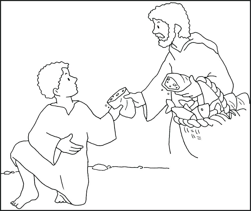 952x803 Loaves And Fishes Coloring Page Coloring Pages Feeds The Coloring