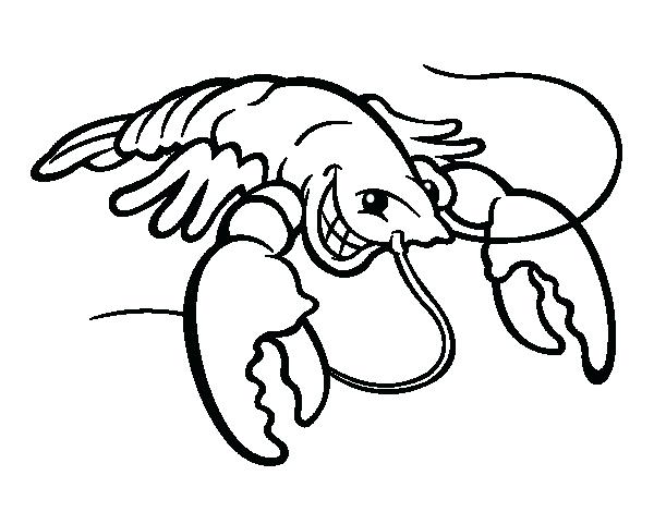 600x470 Lobster Coloring Page Smiling Lobster Coloring Page Cartoon