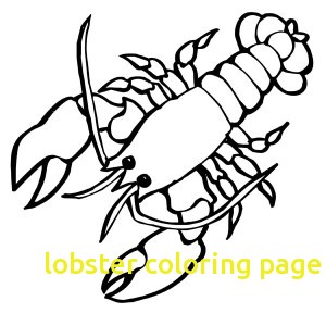 300x300 Lobster Coloring Page With Lobster Coloring Page Smiling Lobster