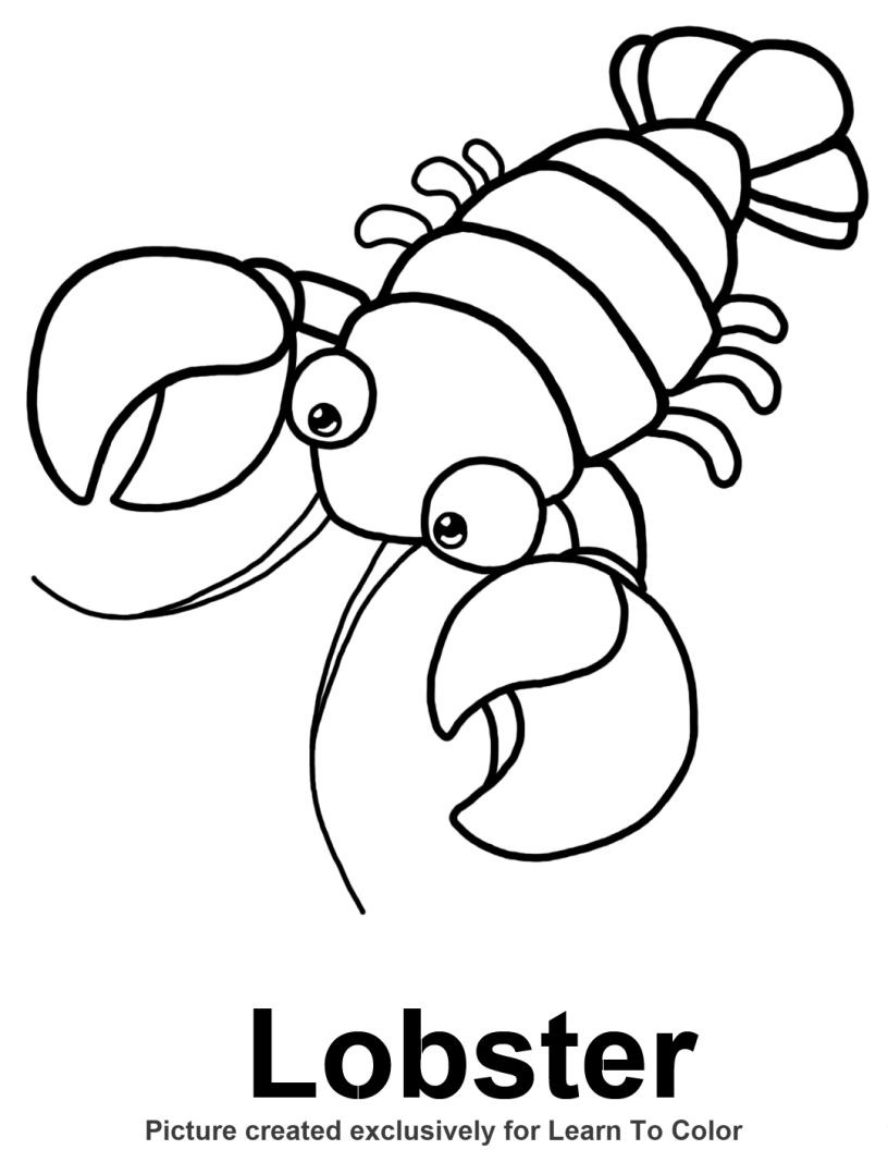 816x1056 Lobster Coloring Page Under The Sea Ocean, Craft
