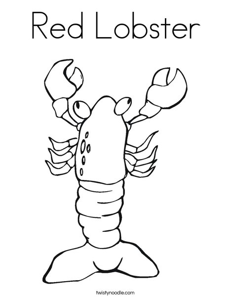 468x605 Red Lobster Coloring Page