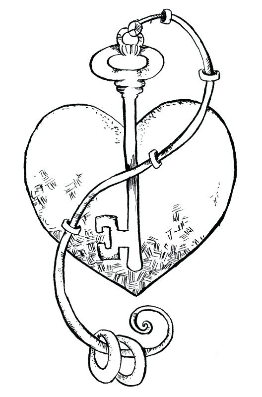 528x800 Heart Coloring Page