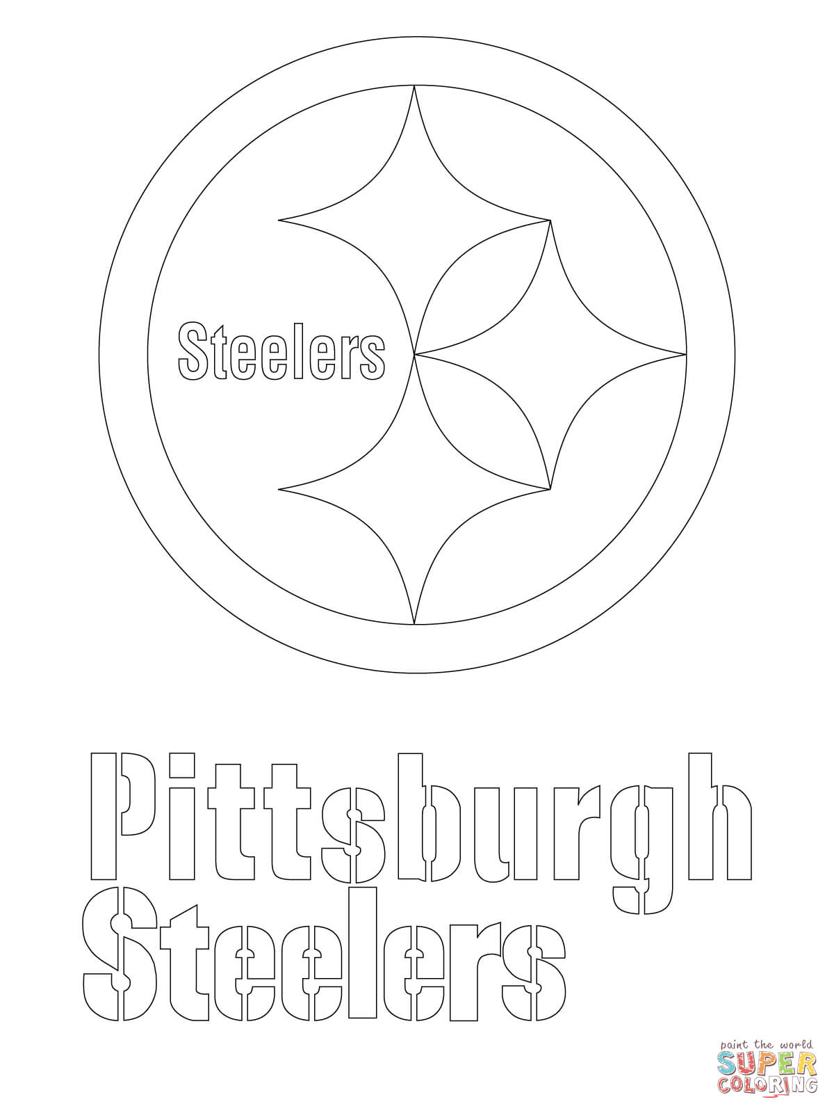 1200x1600 Pittsburgh Steelers Logo Coloring Page