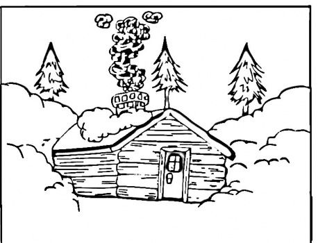 458x350 Swiss Alps Chalet Coloring Pages Log Cabins, Cabin