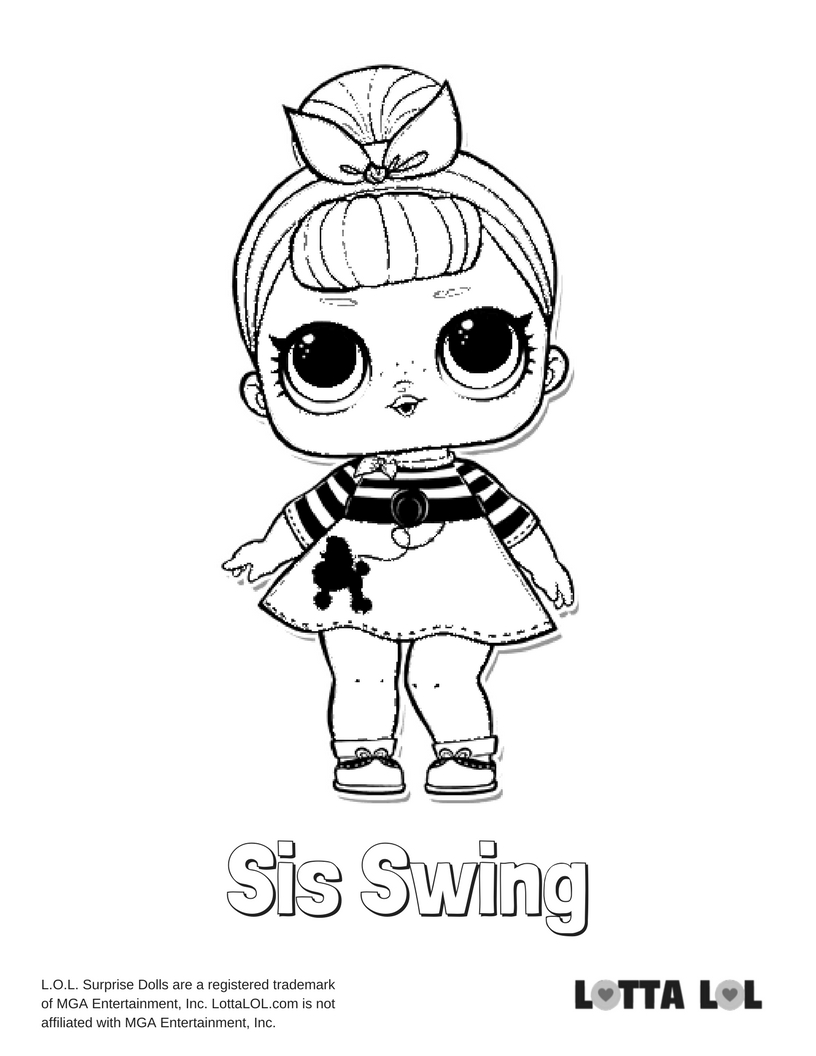 816x1056 Sis Swing Lol Surprise Doll Coloring Page Lotta Lol