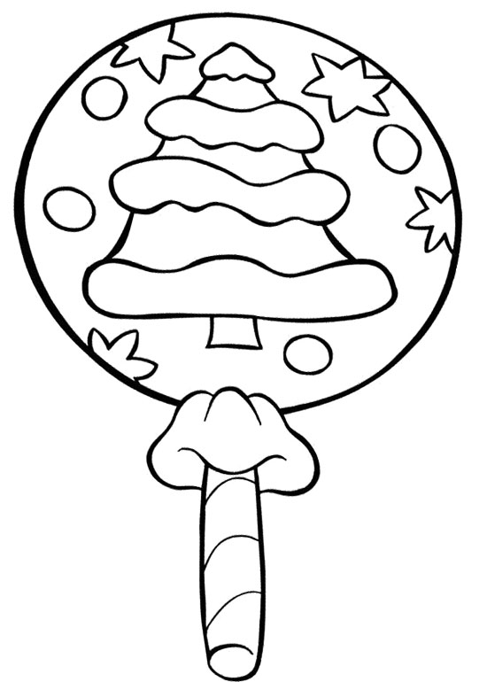 550x770 Christmas Lollipop Candy Coloring Page Cookie