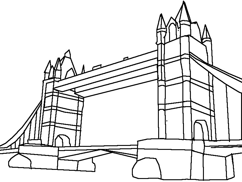 800x600 London Bridge Drawing Step By Step