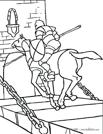 364x470 Bridge Coloring Page Bridge Knight On Horseback Running On