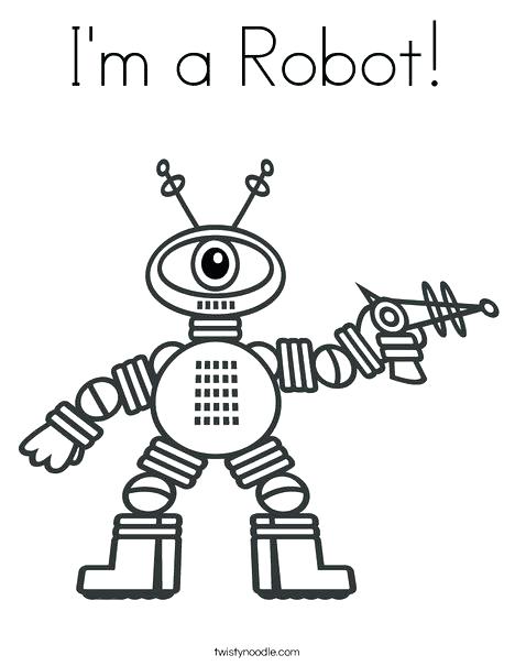 468x605 Robot Coloring Page Robot With One Eye Coloring Page Transformer