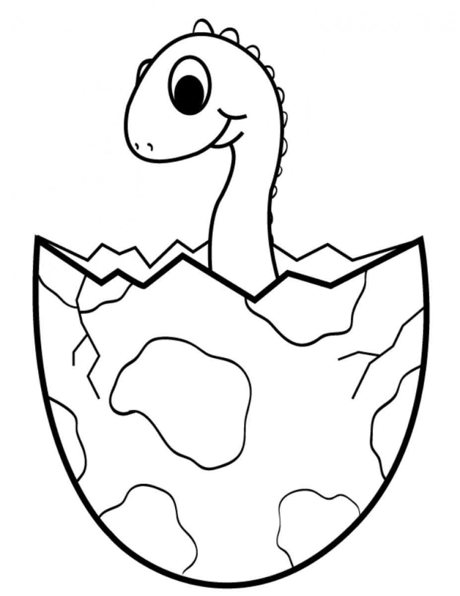Long Neck Dinosaur Coloring Page