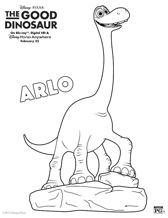 700x906 Disney The Good Dinosaur Arlo Coloring Page Disney