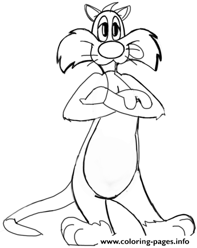 400x504 Looney Tunes Sylvester Sddce Coloring Pages Printable