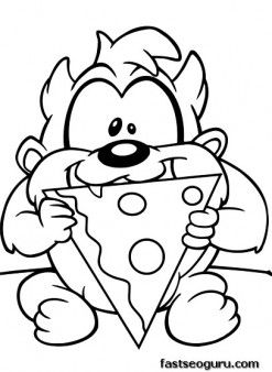 247x338 Printable Baby Looney Tunes Baby Taz Coloring Pages