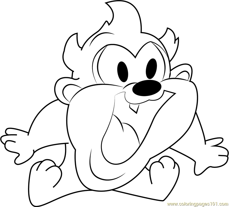 Baby Taz Coloring Page 800x724 Baby Taz Coloring Page