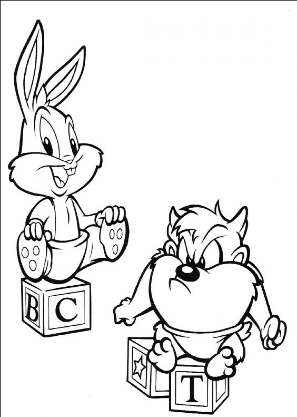 Incredible Bugs Bunny And Taz Baby Looney Tunes Coloring Pages 1020x1430 Incredible Bugs Bunny And Taz Baby Looney Tunes Coloring Pages