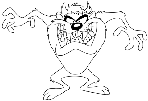 Taz Coloring Pages 480x327 Taz Coloring Pages