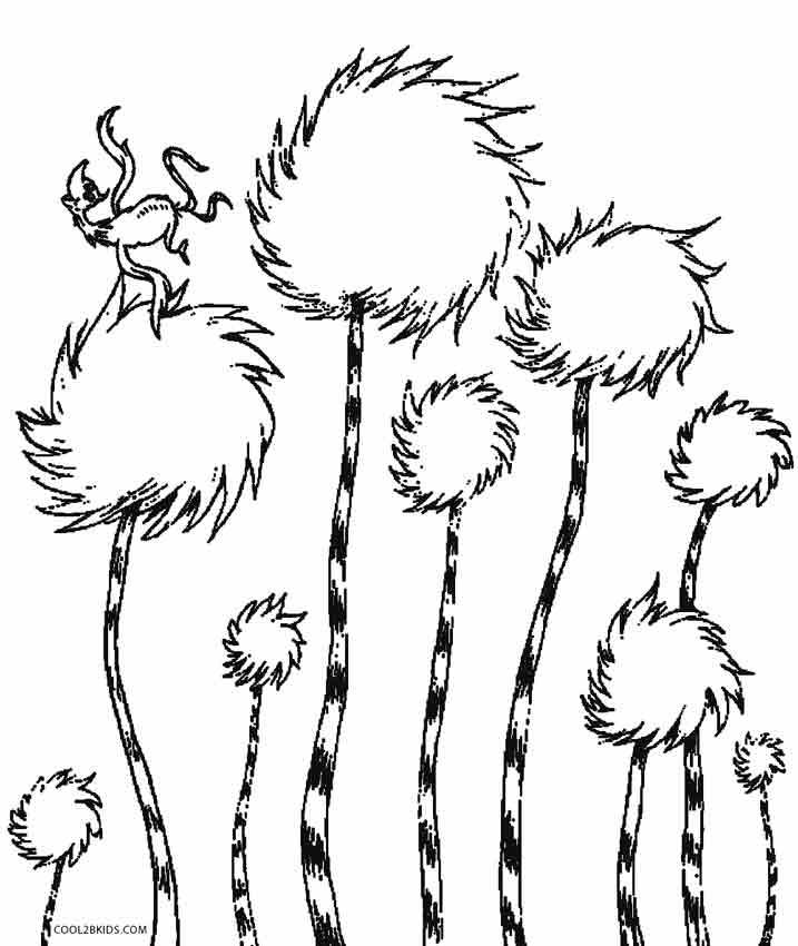 Lorax Truffula Trees Coloring Pages 717x850 Lorax Truffula Trees Coloring Pages
