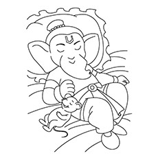Lord Ganesha Coloring Pages